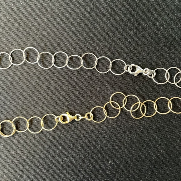 Silver and Gold thin chain - Picture 2 of 3